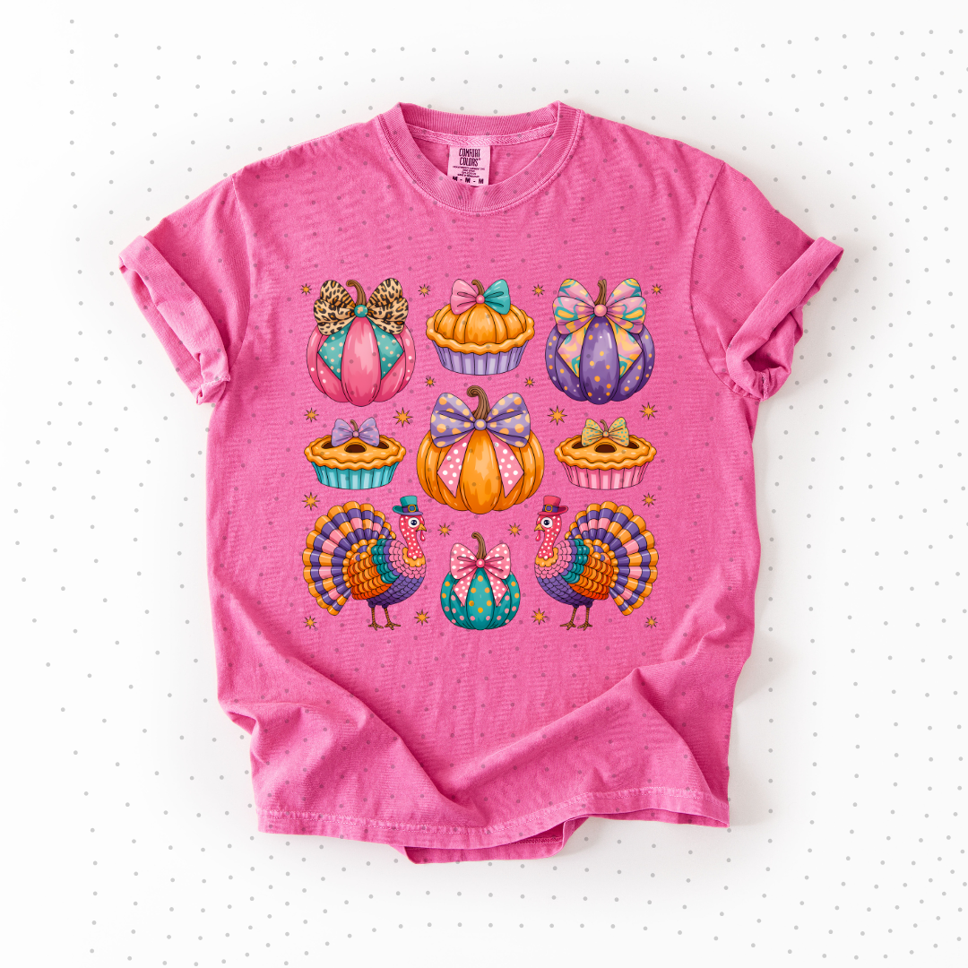 Girly Turkey & Pumpkins Coquette