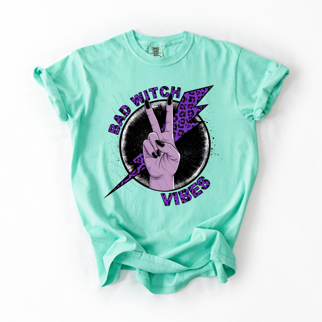 Bad Witch Vibes purple leopard