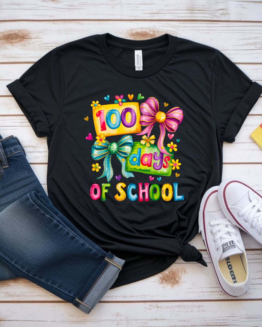 100 Days of School bright Watercolor