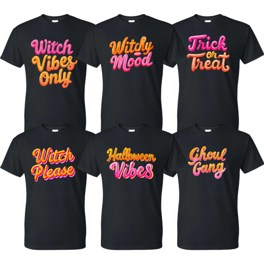 Pink & Orange Halloween Text