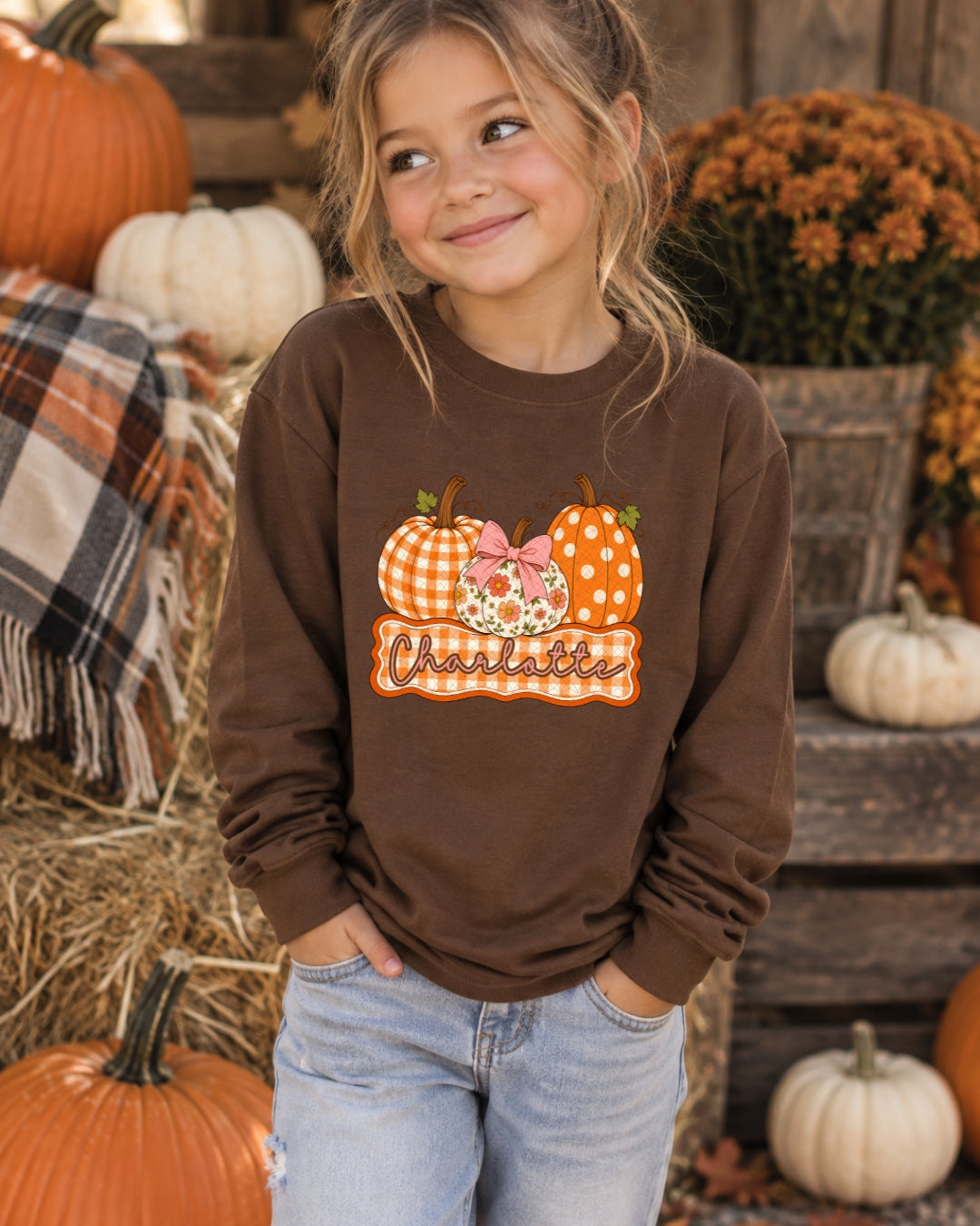 Checkered Pumpkin - Custom Name Plate