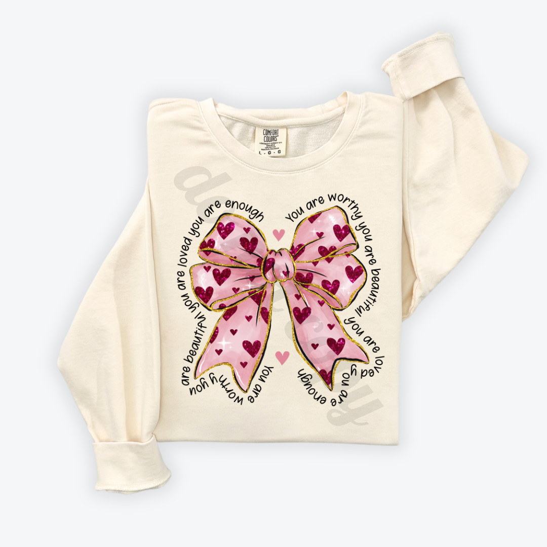 You are worthy valentine bow