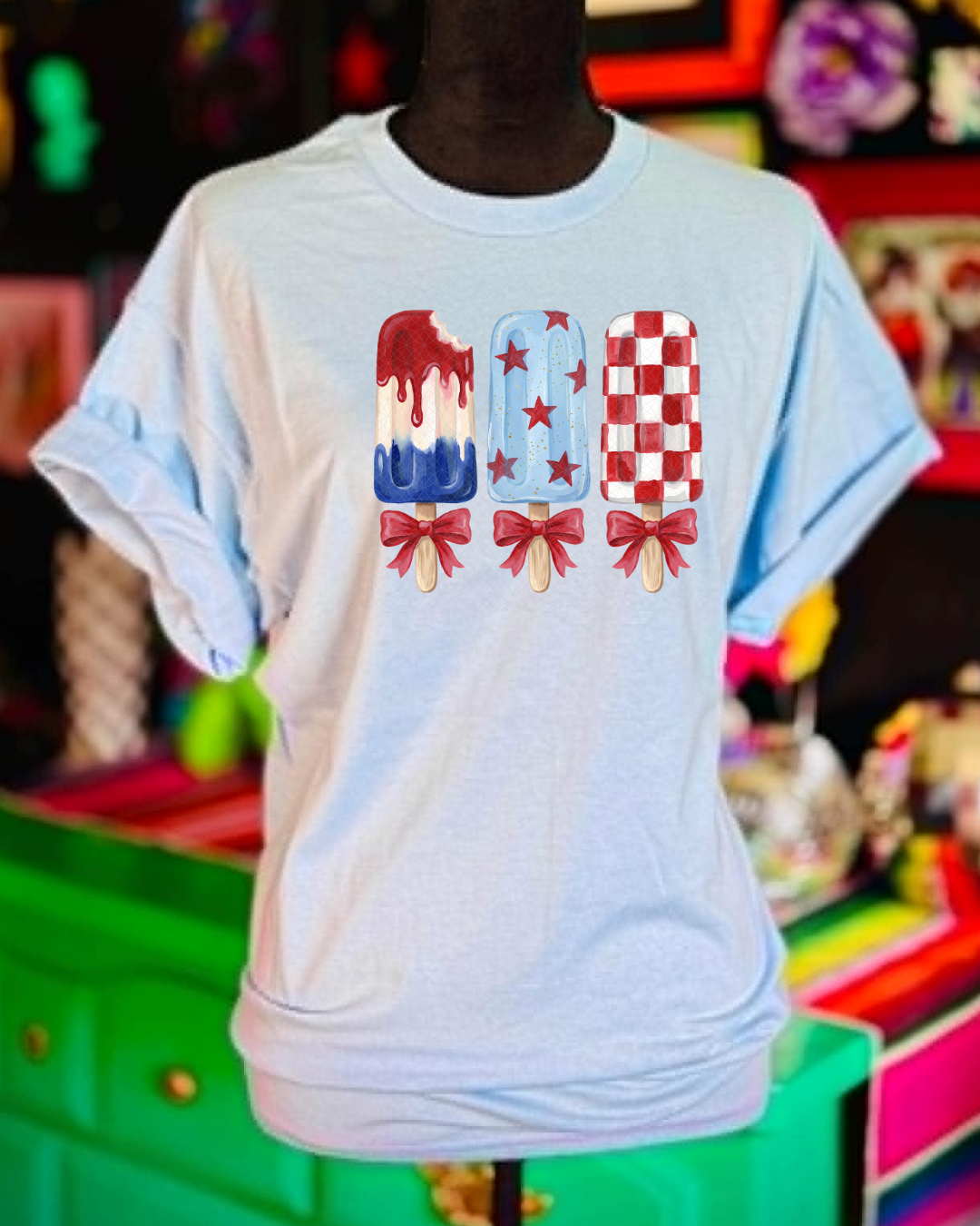 Watercolor Patriotic Popsicles - MDD