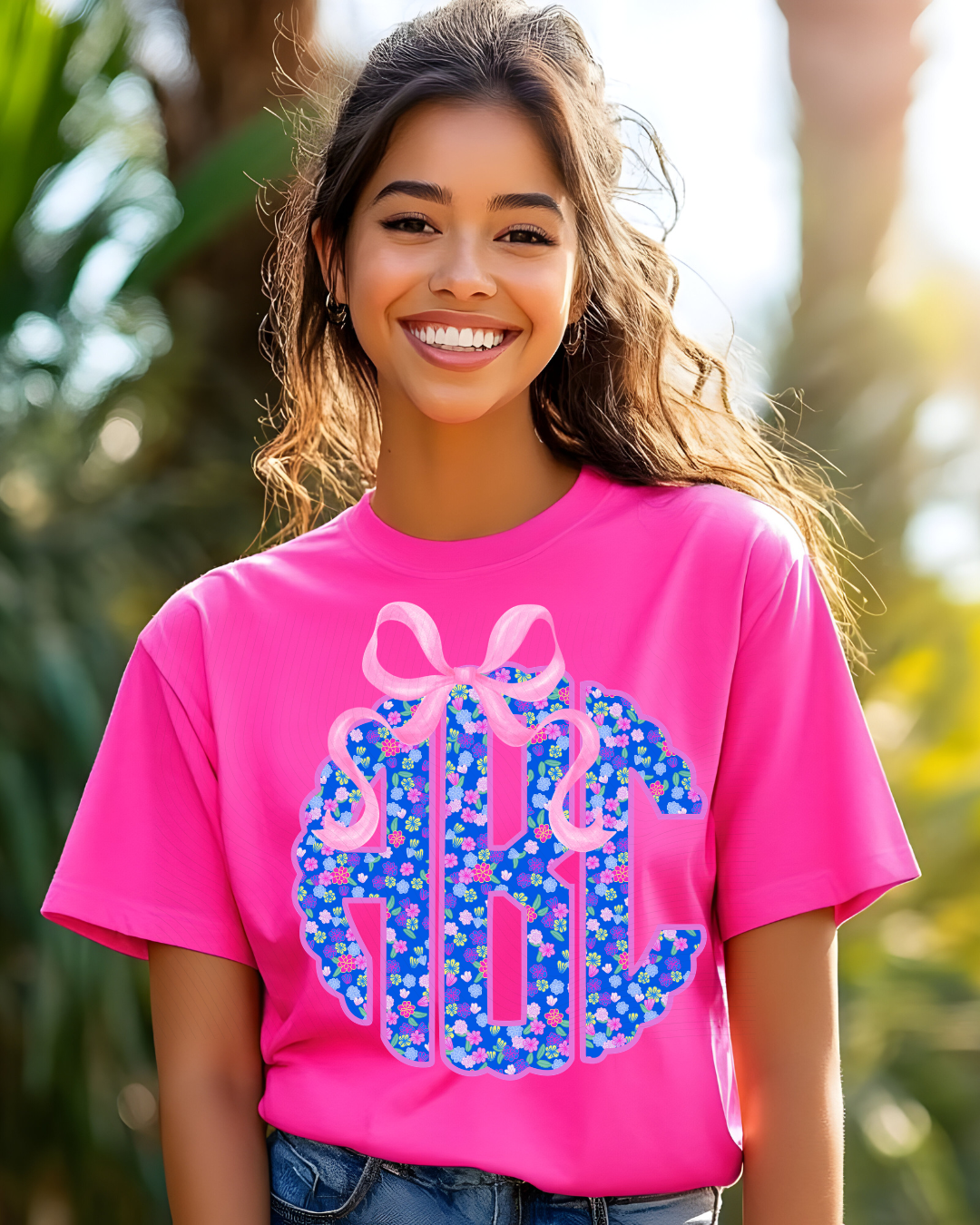 Neon Blue Monogram