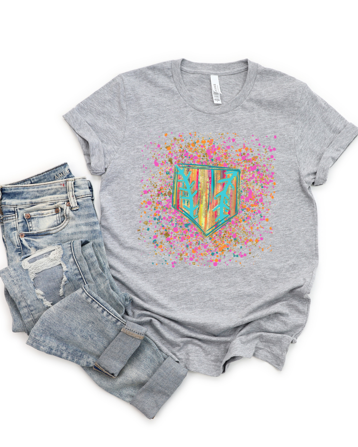 Home Plate Colorful Splatter - MDD