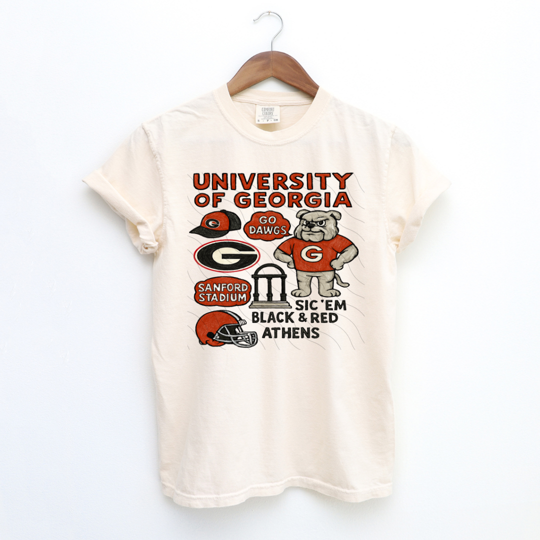 Sic Em Red & Black Sketch