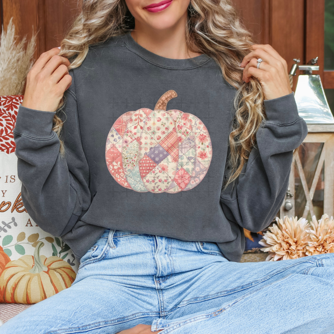 Pink Patchwork Pumpkin