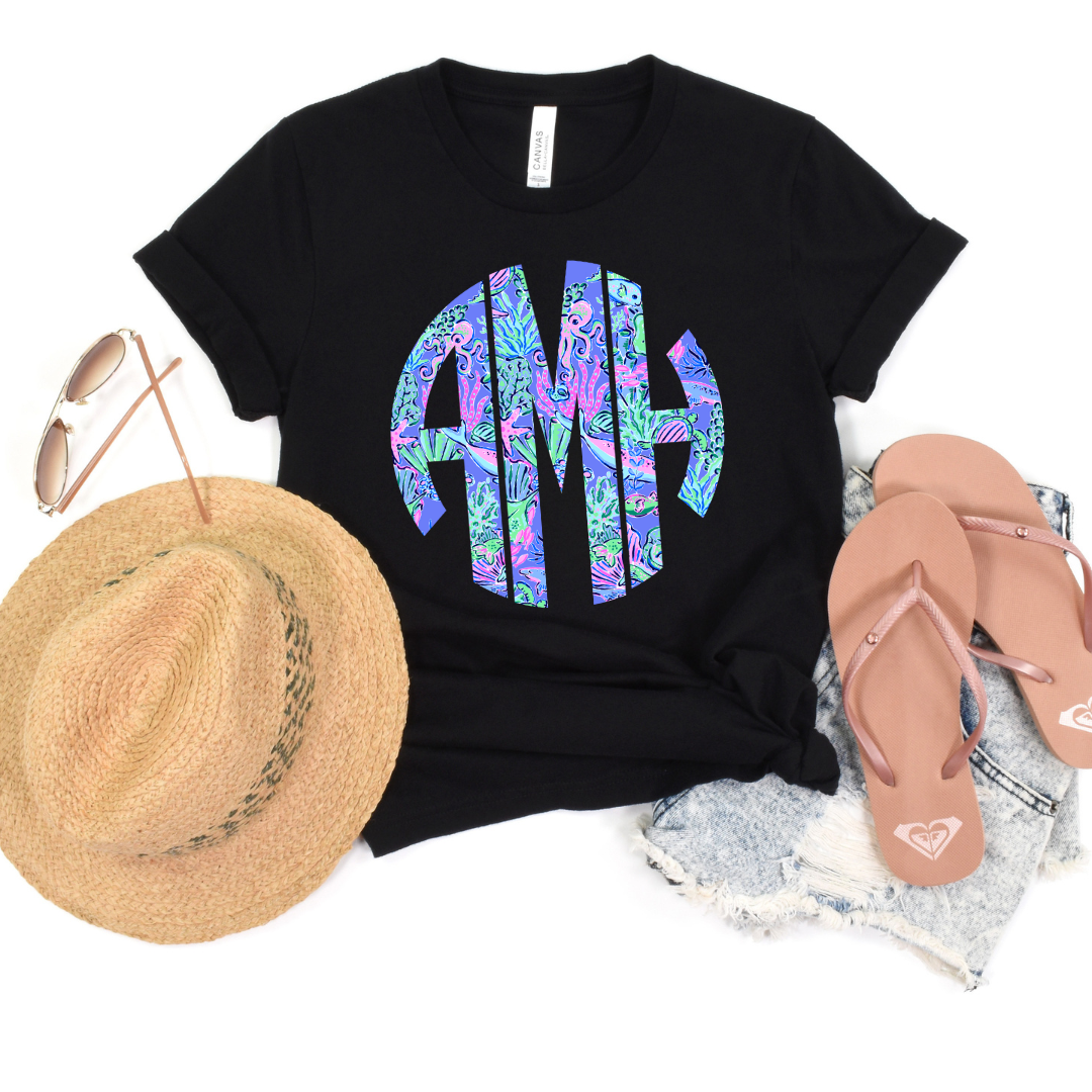 Ocean Dreams Custom Circle Monogram