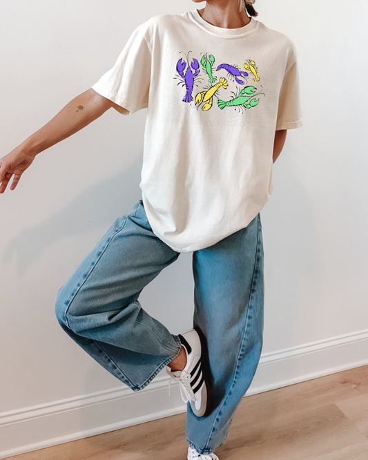 Watercolor Mardi Crawfish