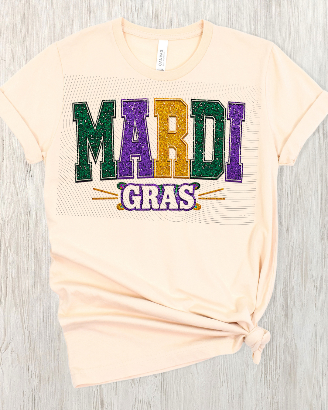 Faux Sequin Mardi Gras