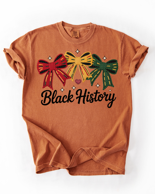 Black History Faux Yarn Bows