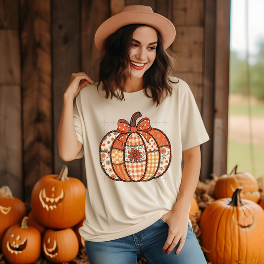 Orange Patchwork Pumpkin