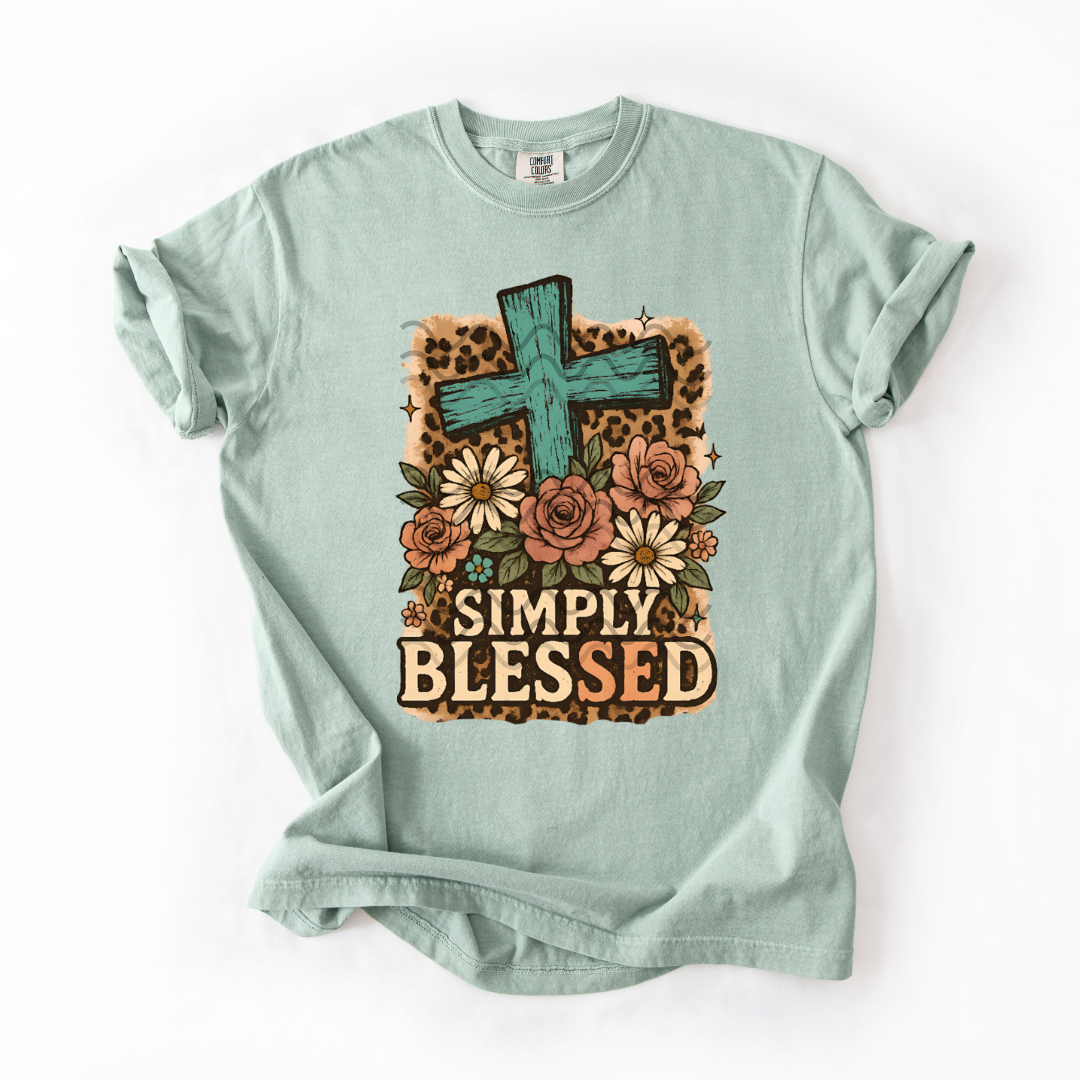 Simply Blessed - floral cross