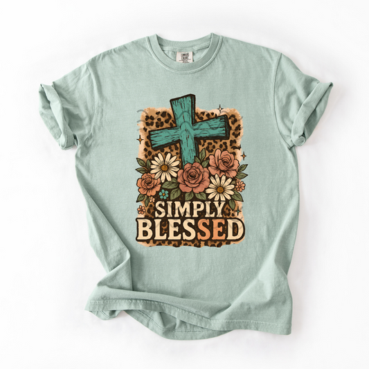 Simply Blessed - floral cross