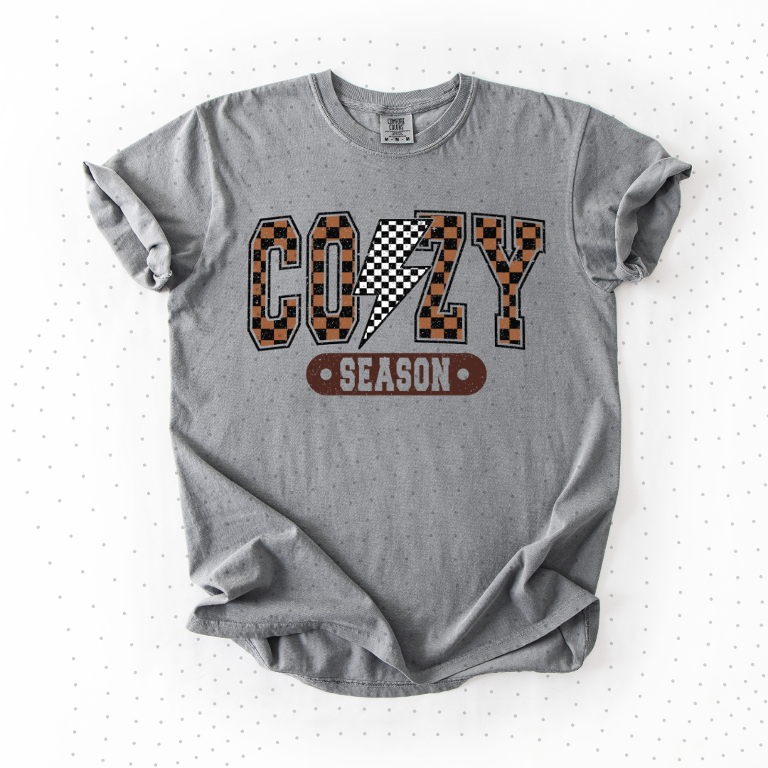 Cozy Season Black & Brown Distressed