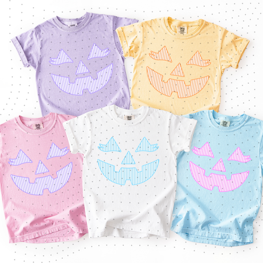 Seersucker Jack-O-Lantern Face