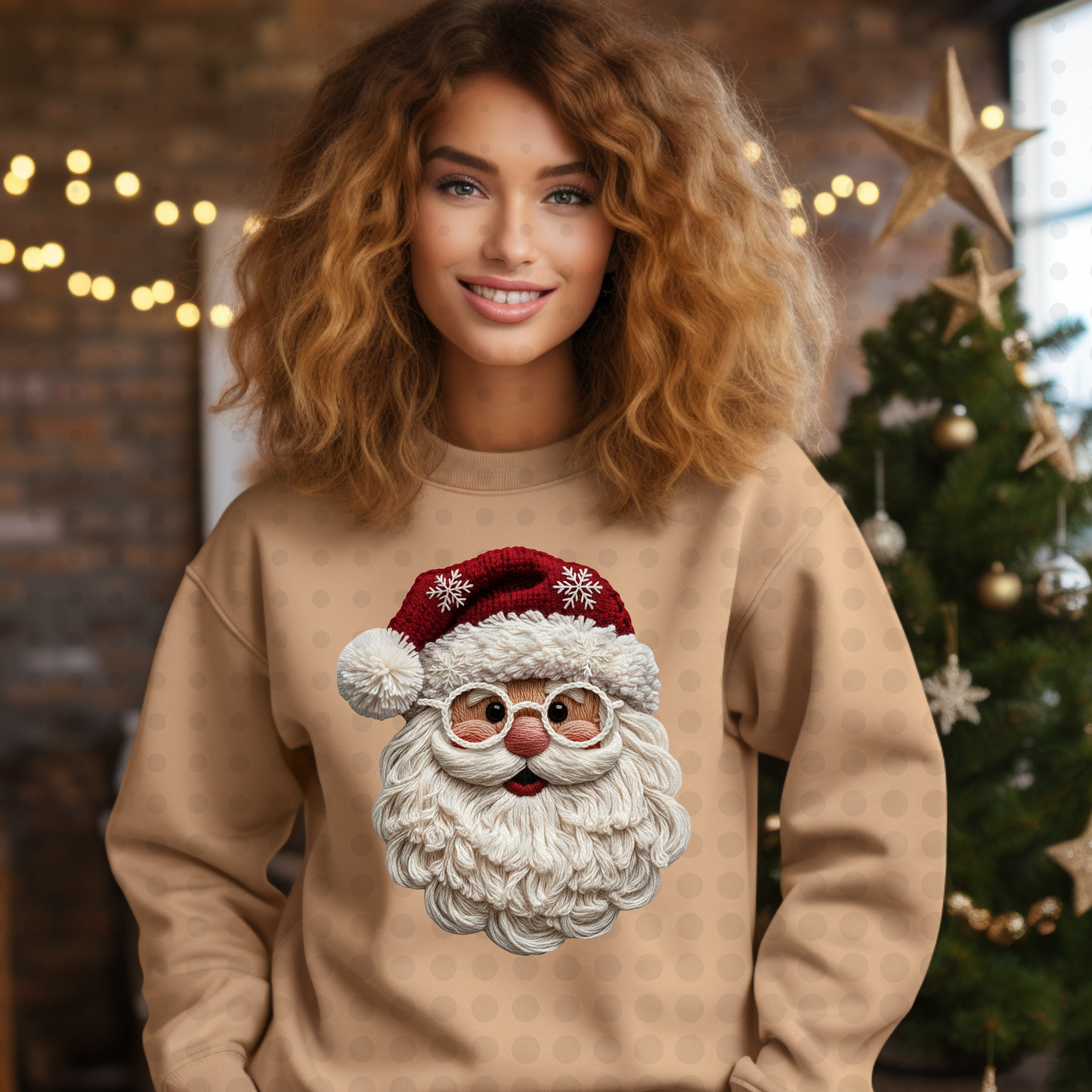 Faux Crochet Santa