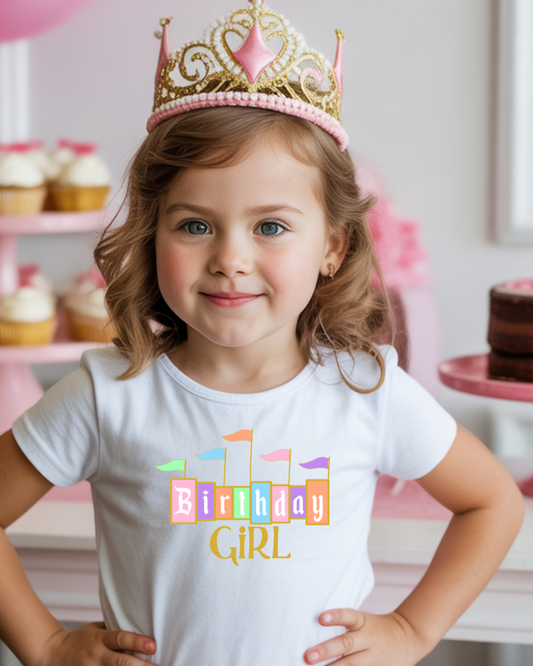 Birthday Girl Penant Flags