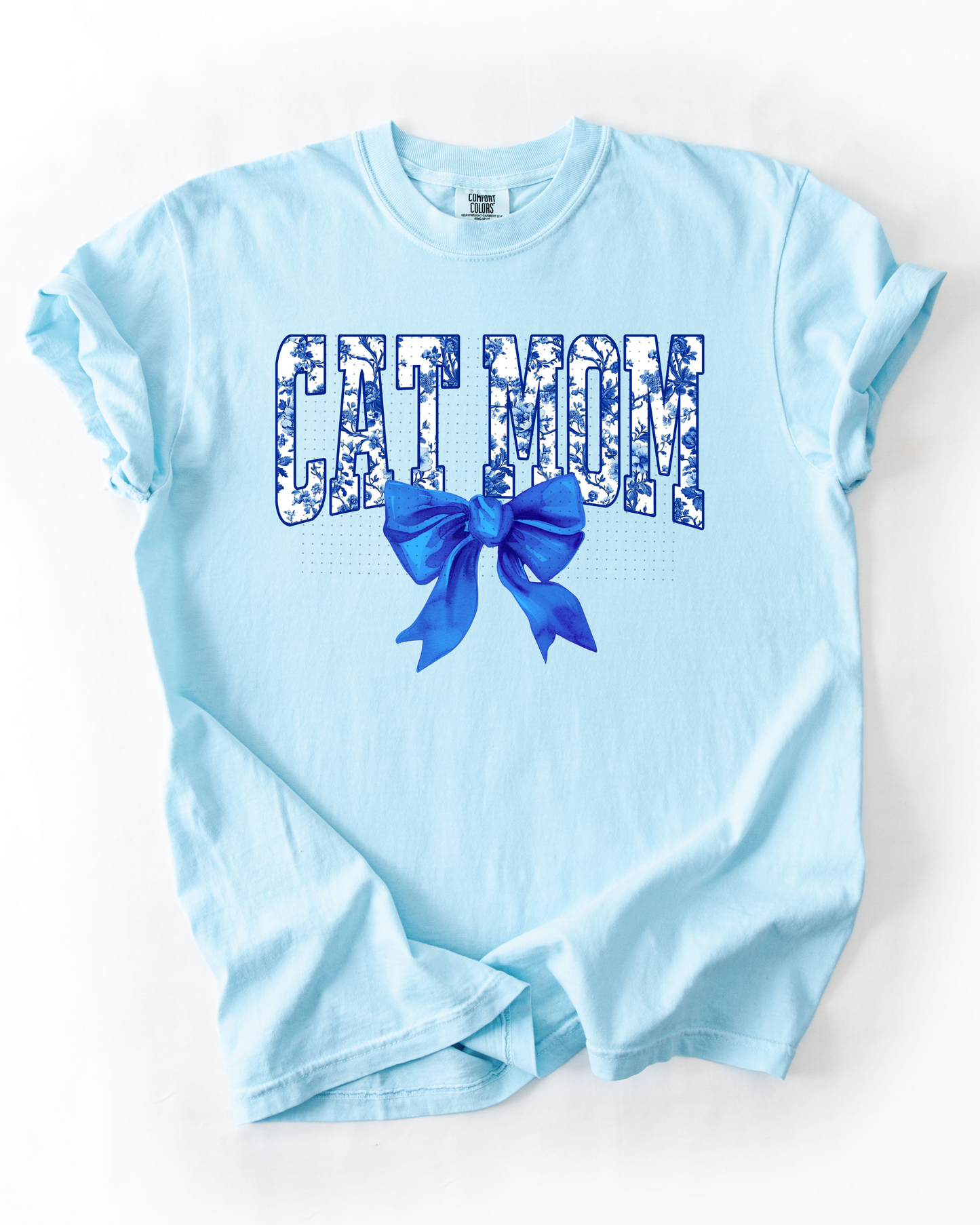 Blue Toile Cat Mom