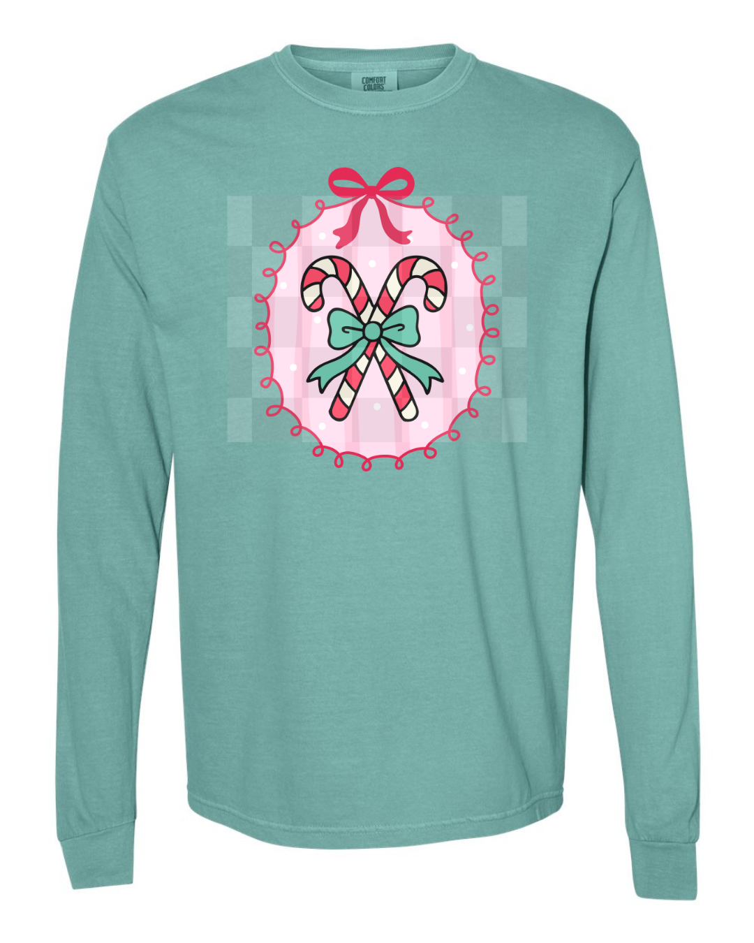 Candy Cane Christmas Oval