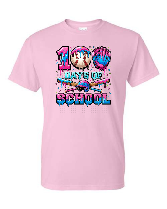 100 days of school baseball drip