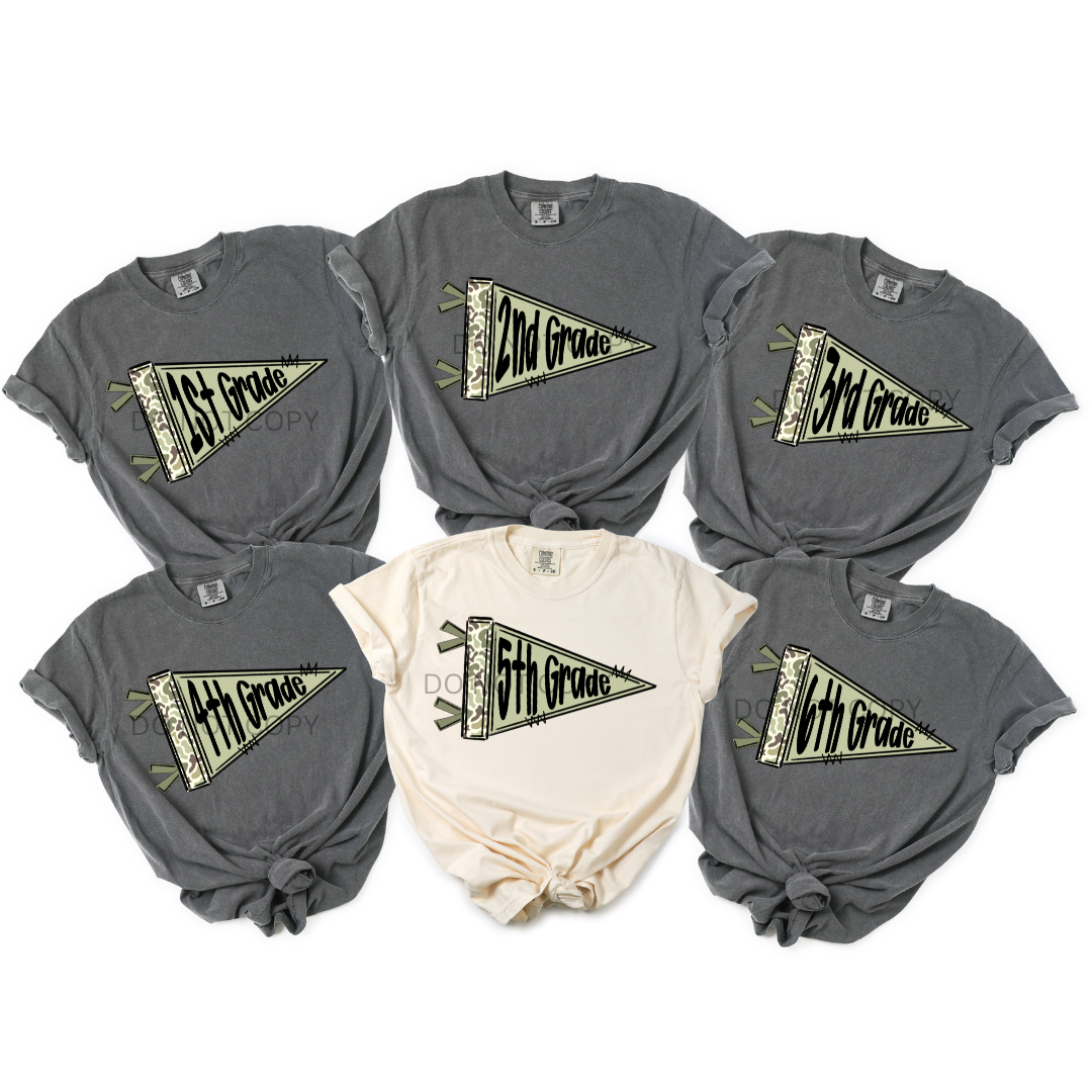 Camo School Pennant Flags- Add the one you want in notes at checkout!!!