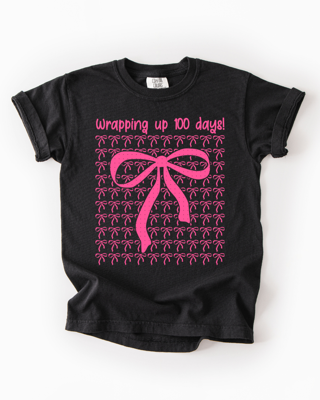 Wrapping up 100 days pink bow