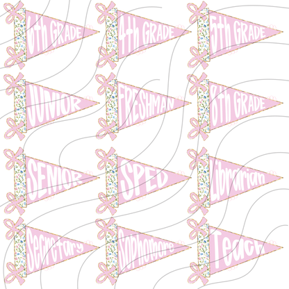 School Title Pennant Flags- Add the one you want in notes at checkout!!!