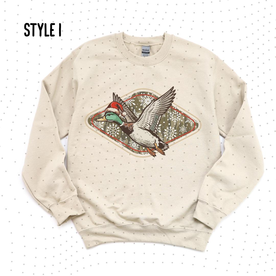 Santa Snowflake Duck