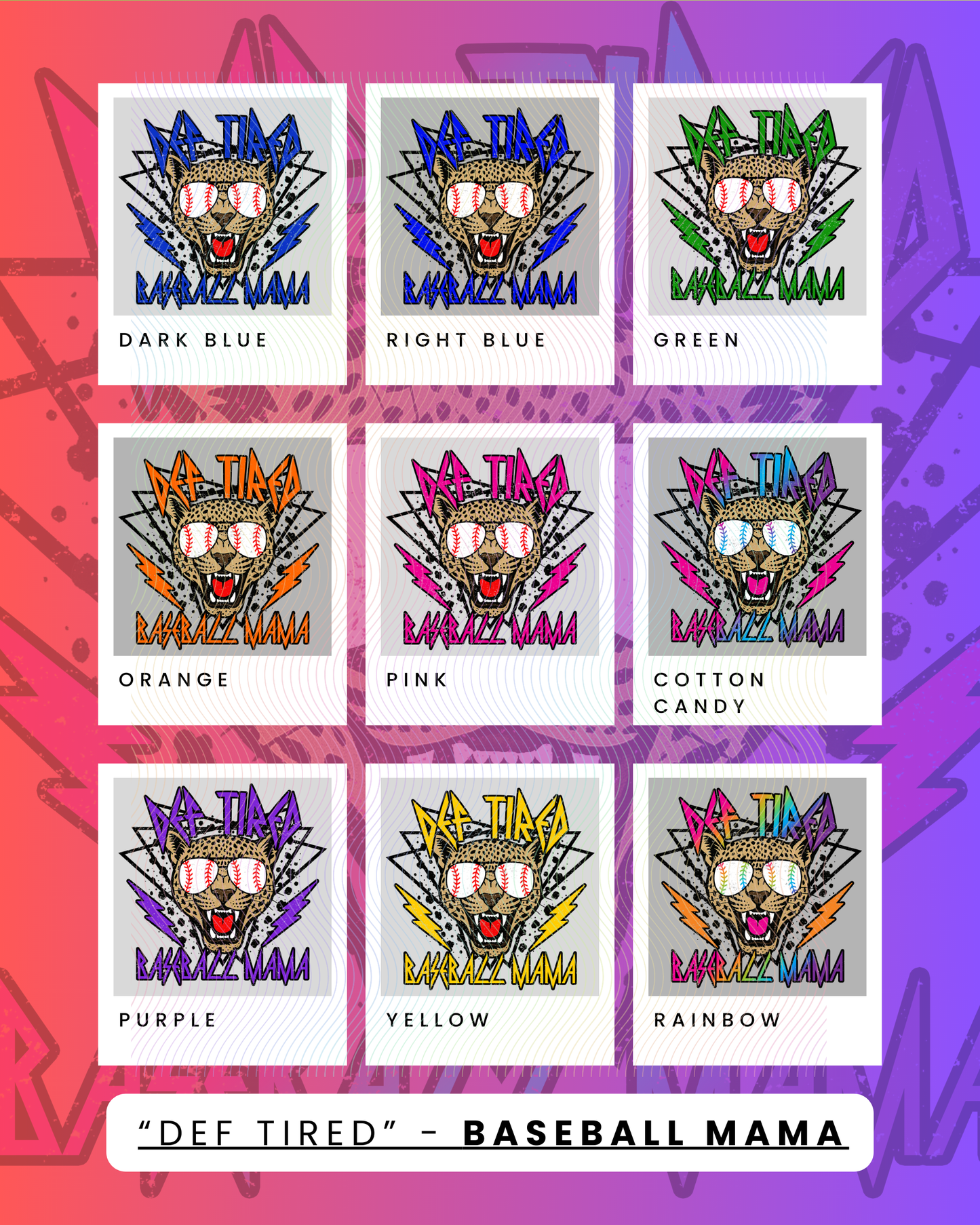 DEF TIRED - Baseball Mama