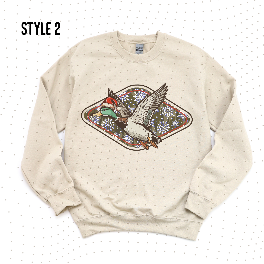 Santa Snowflake Duck