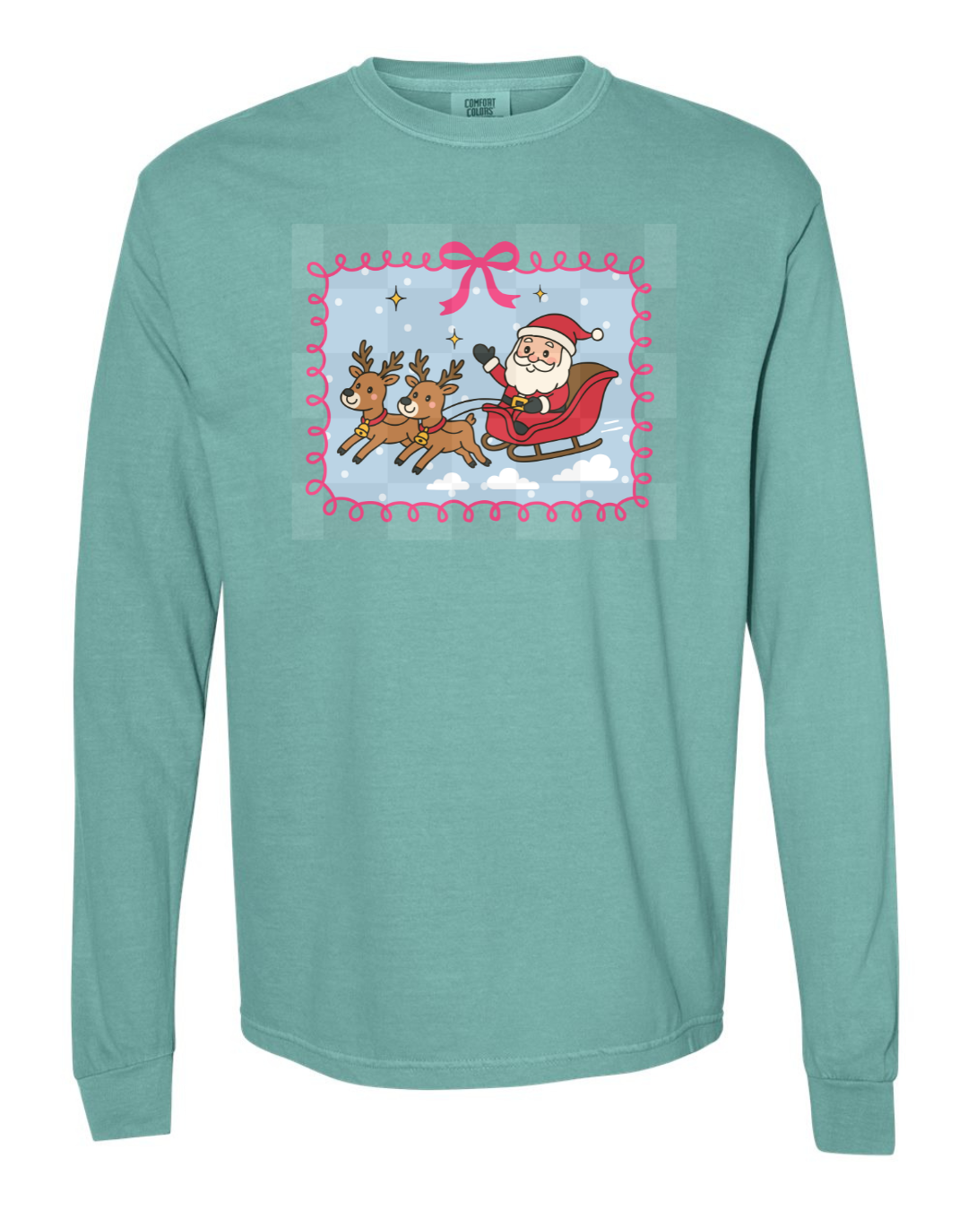 Flying Santa Stamp