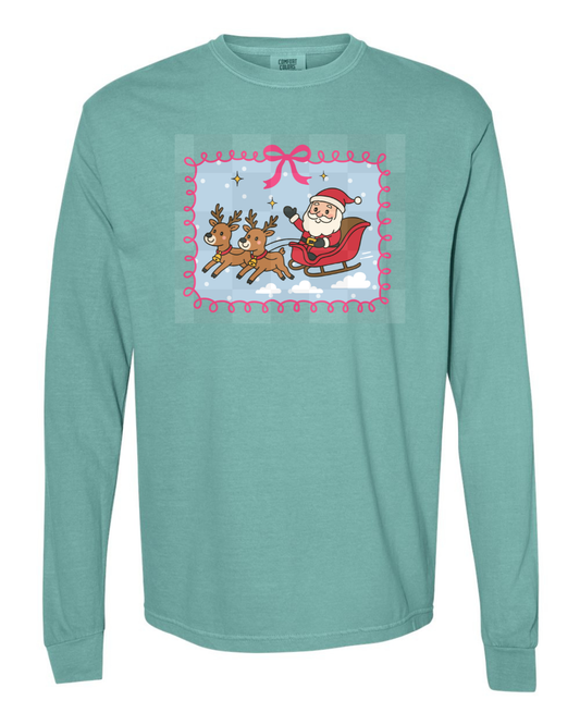 Flying Santa Stamp