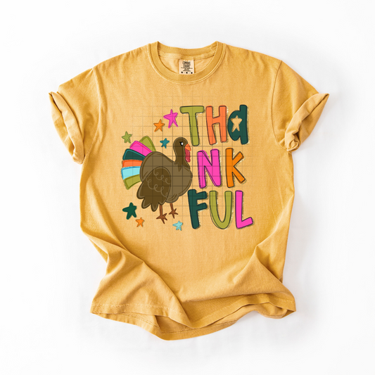 Colorful Turkey Time Thankful