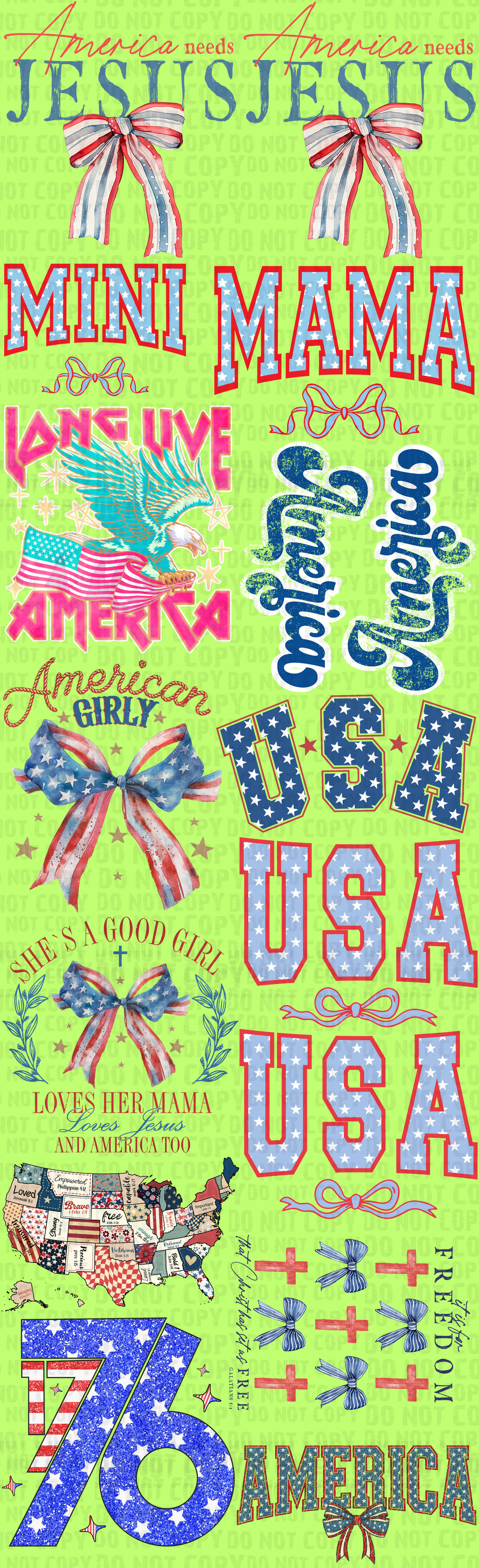 July 4th Premade Gangsheet