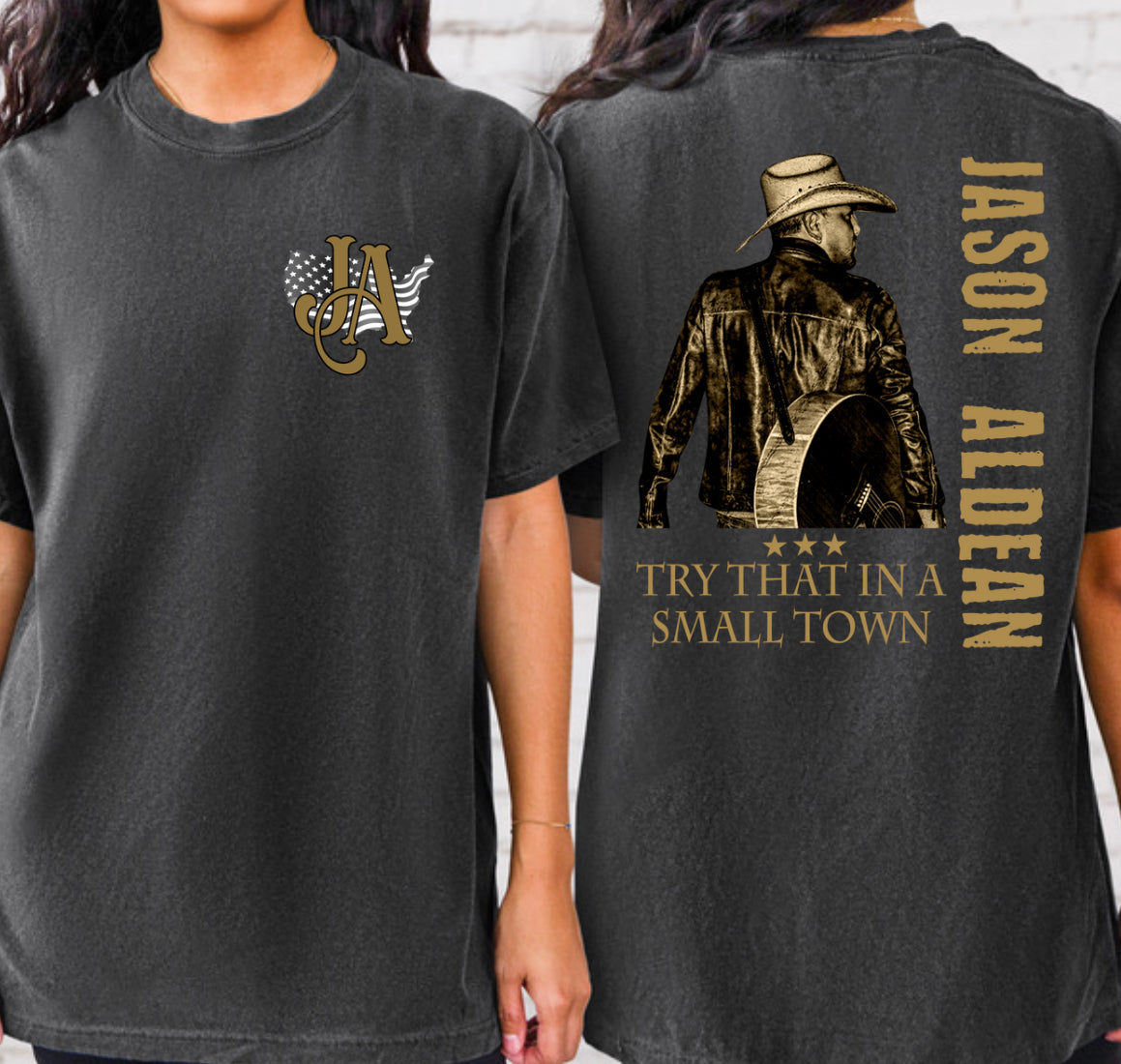 Try that in a small town- front + back design options •sold separately ...