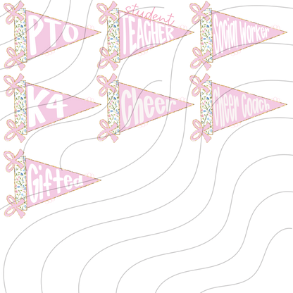 School Title Pennant Flags- Add the one you want in notes at checkout!!!