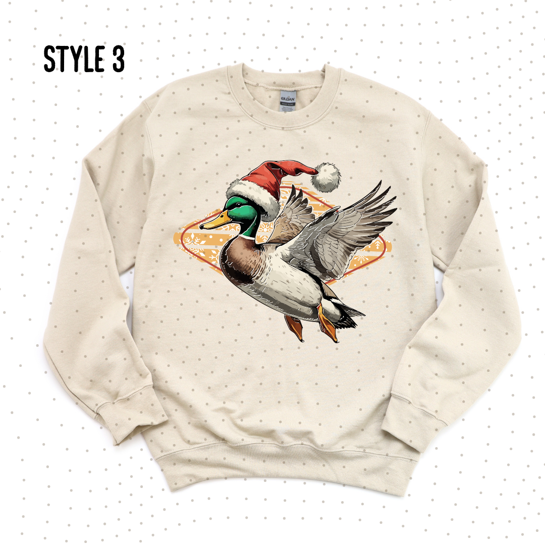 Santa Snowflake Duck