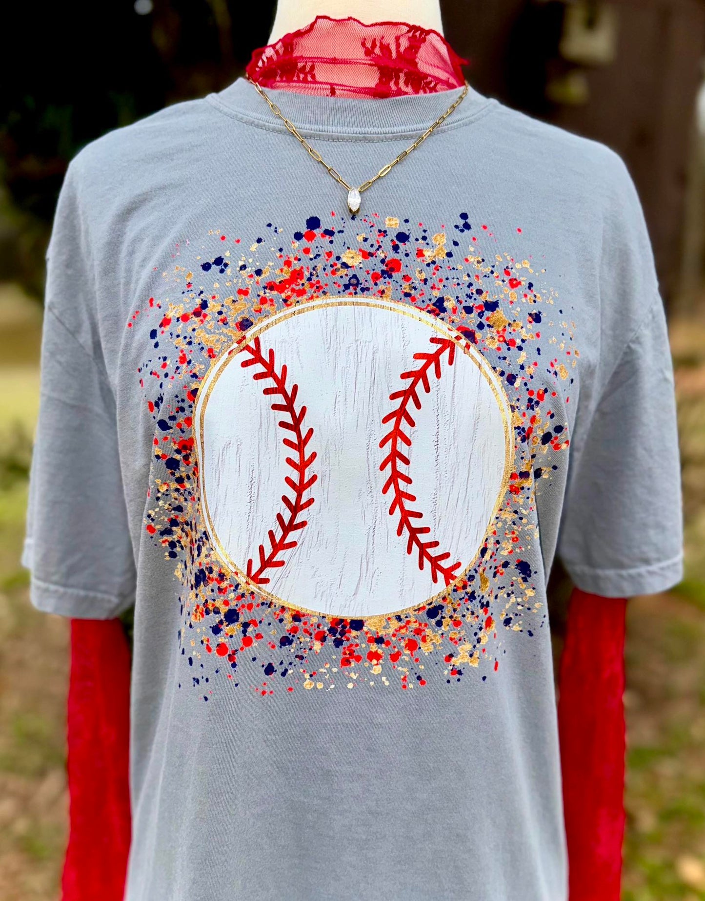 Painted Baseball Splatter