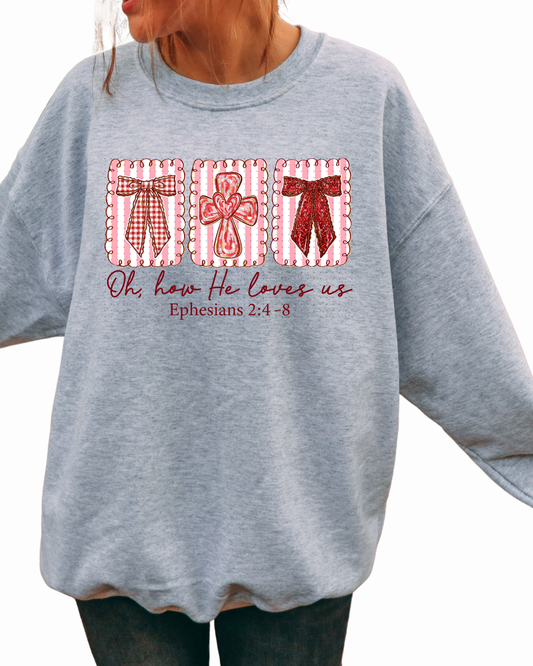 Oh How He Loves Us Valentines Bows