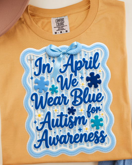 In April We Wear Blue -Faux Yarn