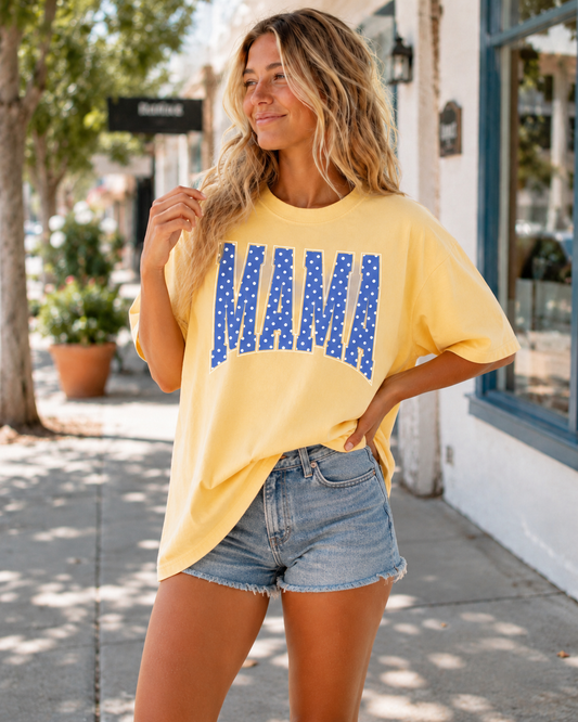 Mama Polka Dot Blue