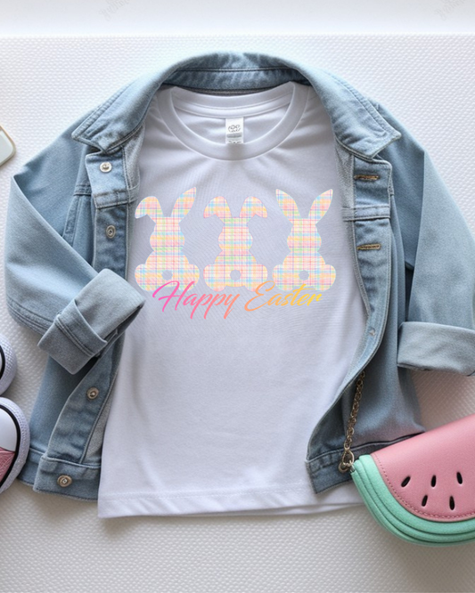 Happy Easter  Colorful Plaid