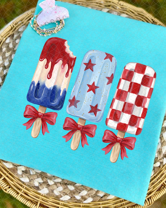 Watercolor Patriotic Popsicles - MDD