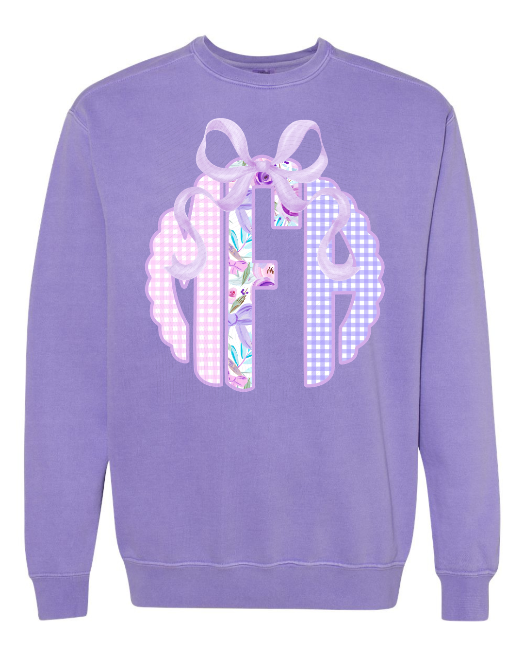 Purple Floral Monogram