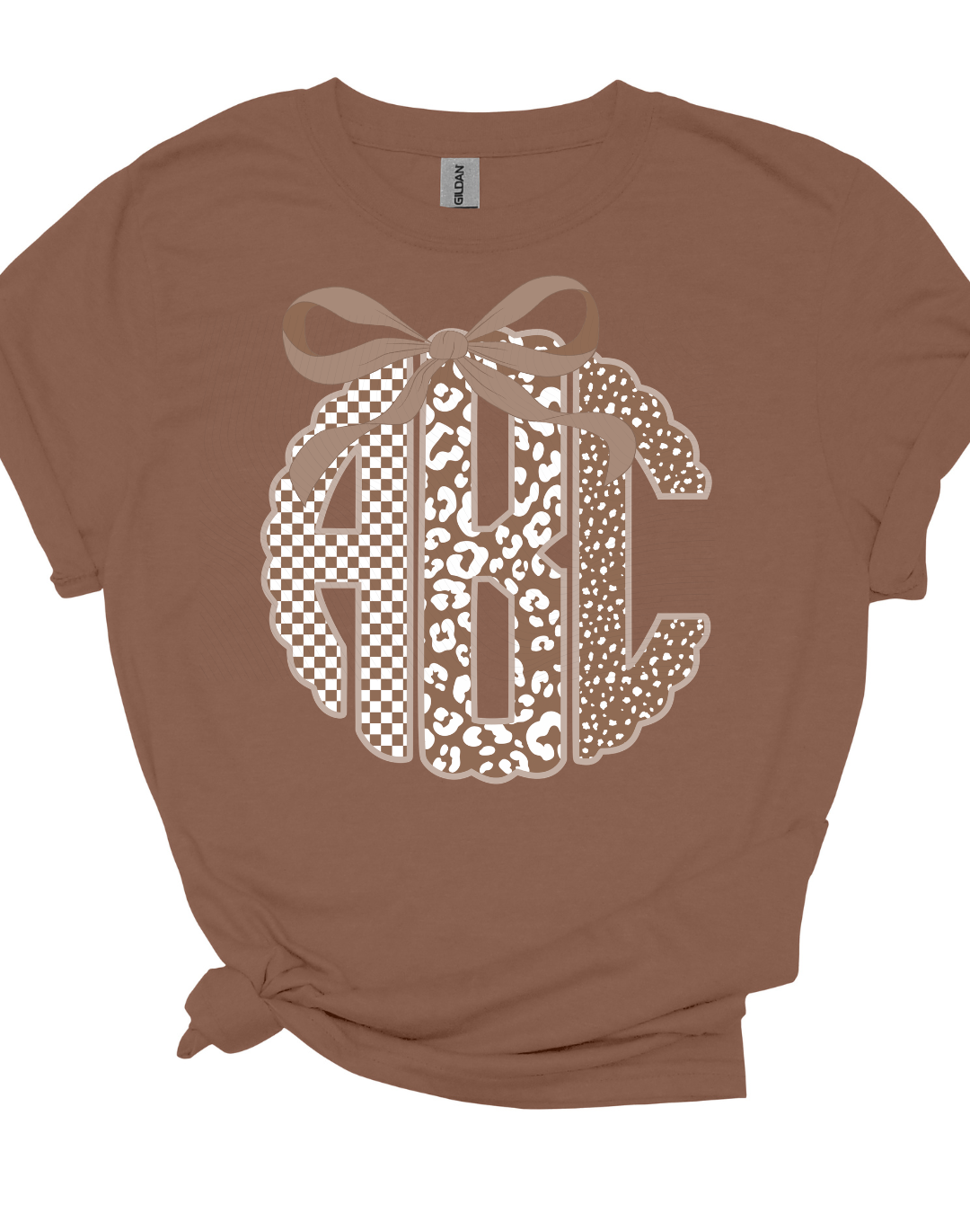 Tan Leopard Monogram