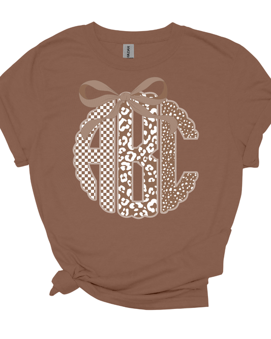 Tan Leopard Monogram