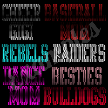 *Custom Faux Rhinestone Names or Text*