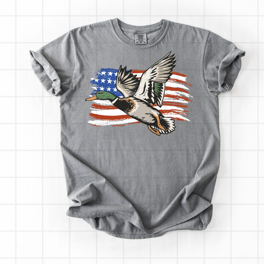 Mallard With USA Flag