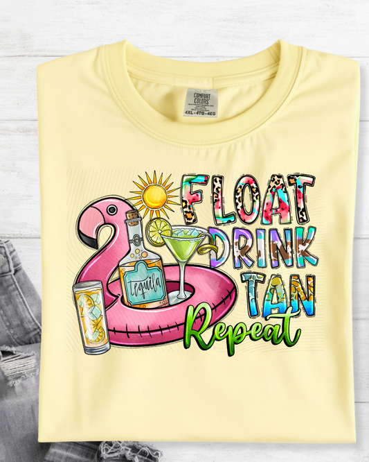 Float Drink Tan Repeat-Flamingo